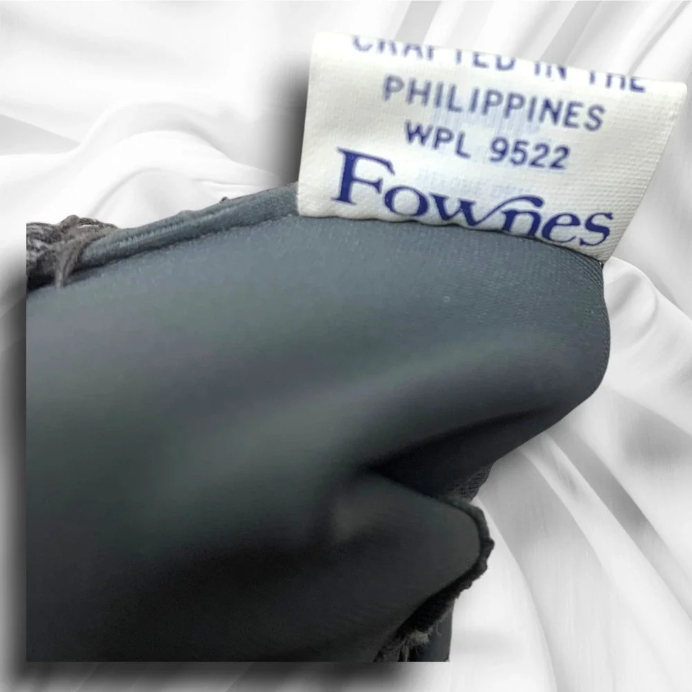 Vintage Fownes One Size Fits All Gray Stretch Nylon Spandex Driving Gloves READ